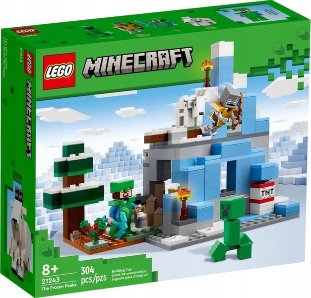 LEGO MINECRAFT 21243 KLOCKI LODOWA JASKINIA DOMEK OŚNIEŻONE SZCZYTY zdjęcie 6