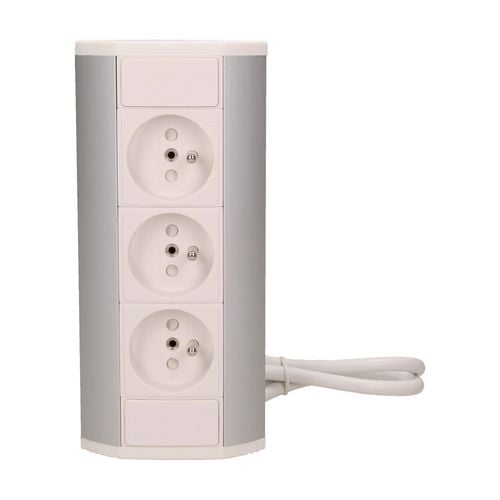 gniazdo meblowe 3x2p+z biało-srebrne - on-9001/w-g na Arena.pl