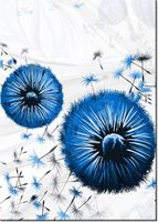 60CM 50CM OBRAZ ŚCIENNY NIEBIESKIE DMUCHAWCE DRUK PŁÓTNO