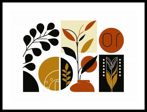 Plakat 55x40cm Kolaż Botaniczny na Arena.pl
