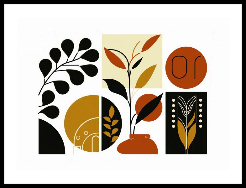 Plakat 55x40cm Kolaż Botaniczny zdjęcie 3