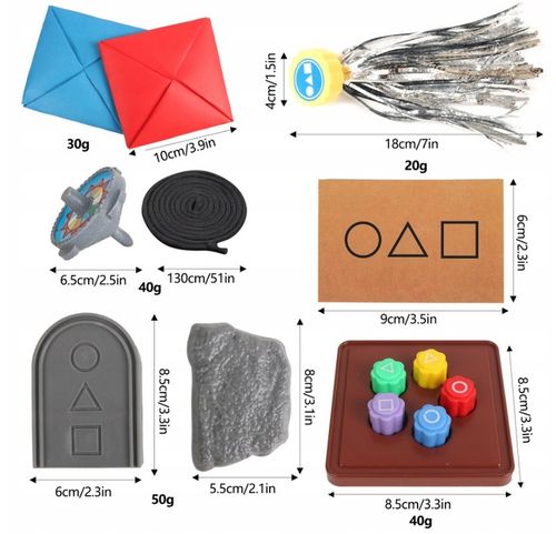 KOSTKI KOŚCI GONGGI GONGI koreańskiej gry GRA SQUID GAME ZESTAW DDAKJI GONG na Arena.pl