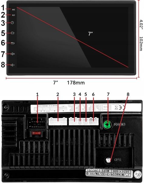 RADIO SAMOCHODOWE 2 DIN WiFi GPS ANDROID AUTO BLUETOOTH USB RDS zdjęcie 4