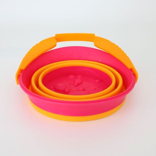 wiaderko do piaskownicy składane Round XL - różowy na Arena.pl