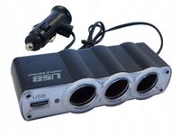 Rozgałęziaczgniazda zapalniczki 12V z USB