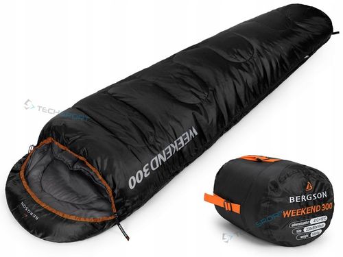 Śpiwór mumia Bergson WEEKEND 300 Black na Arena.pl