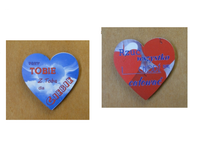 magnes serce 5szt. WALENTYNKA  10 x 10 cm.| P828