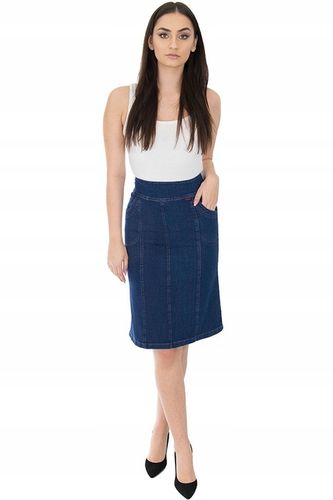 SPÓDNICA JEANS MIDI (38-54) KOLORY r.44 na Arena.pl