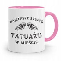 Dla Tatuażystki Tatuażysty Kubek Różowy Na Prezent Z Nadrukiem Ze Zdjęciem