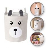 organizer, pojemnik na zabawki, kosz na pranie mis 40 x 33 cm beż 43l or110