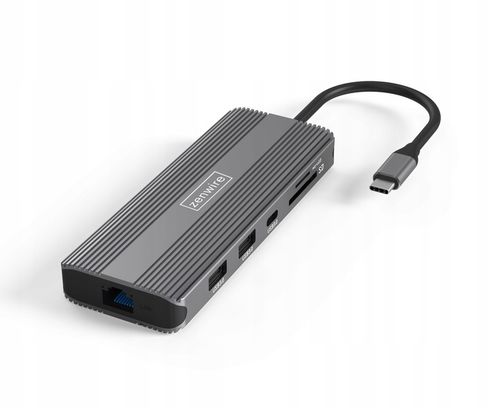 HUB USB-C Adapter 10w1 DisplayPort 1.4 HDMI 2.1 8K 4K 120Hz Display Port M1 na Arena.pl