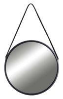 Lustro okrągłe kapitańskie na pasku Mirage 60 cm czarne
