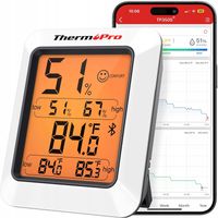 ThermoPro TP-350 Stacja pogodowa, Bluetooth 5.0, 80 m, -20°C do +60°C