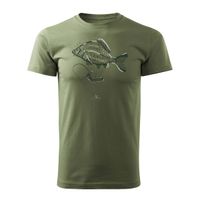 Koszulka na ryby dla wędkarza wędkarska fishing karp męska khaki REGULAR XL