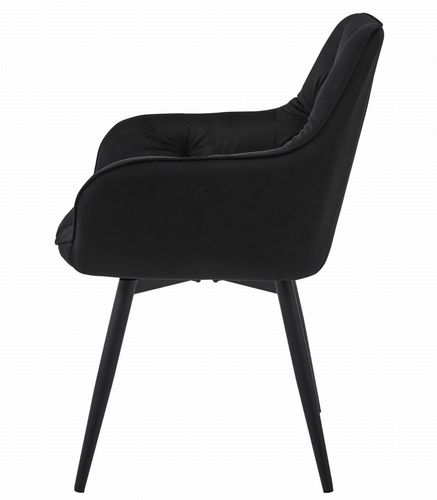 Krzesło JORK360 - czarny aksamit / nogi czarne x 2 na Arena.pl