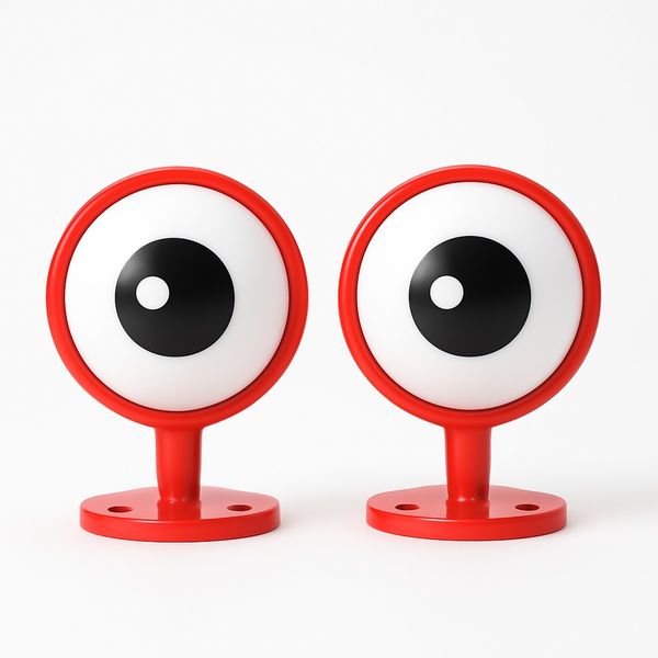 Oczy czerwone do kasku 2 szt zdjęcie 3