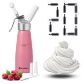 SYFON DO BITEJ ŚMIETANY HENDI 0,5L NOWY KOLOR PASTELOWY RÓŻ + 20 NABOI