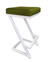 Hoker krzesło barowe ZETA LOFT METAL podstawa biała BL75