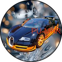 Opłatek na tort Urodziny 18 30 40 Bugatti Auto Samochód Logo Tekst Gratis