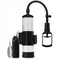 Pompka powiększająca penisa z wibrującym jajeczkiem do pieszczot