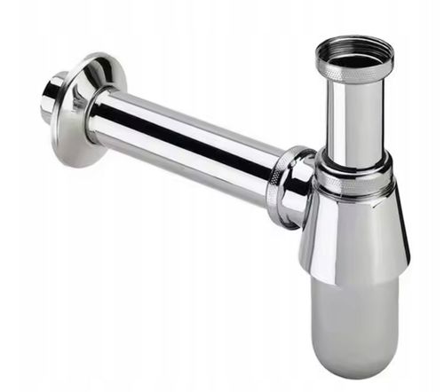 ZESTAW: SYFON UMYWALKOWY DO UMYWALKI + KOREK KLIK-KLAK BEZ PRZELEWU SREBRNY na Arena.pl