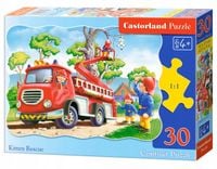Puzzle CASTORLAND 30 el. STRAŻ POŻARNA Na Ratunek Kotu 4+
