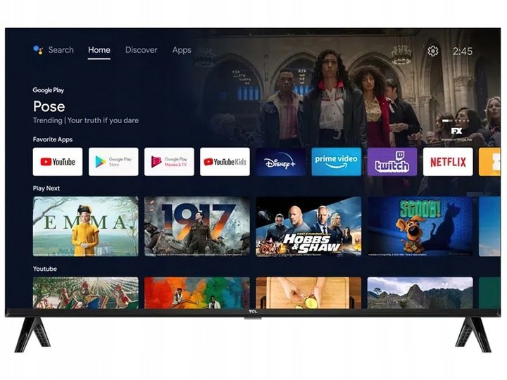 Telewizor LED TCL 32S5400AF 32" Full HD Smart WiFi Android TV czarny zdjęcie 11