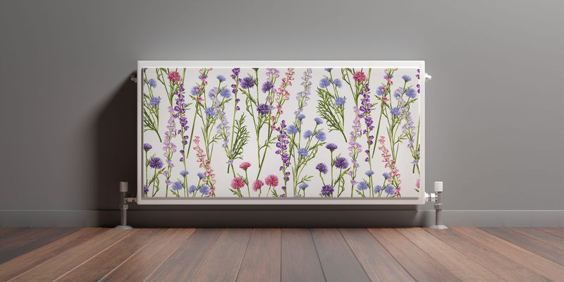 Maskownica Magnetyczna Na KALORYFER Wiosenne Dzikie KWIATY 100cm x 60cm zdjęcie 3