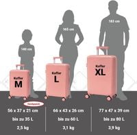 19914 Komplet walizek podróżnych zestaw 3 sztuki twardych lekkich walizek