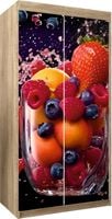Naklejka samoprzylepna okleina na szafę na wymiar tapeta OWOCE W SZKLANCE
