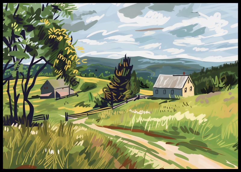 Plakat 84x59,5cm Bujna Wieś zdjęcie 2