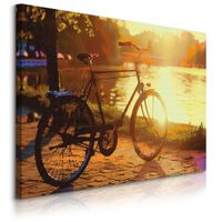 Obraz Canvas Do Salonu Rower Zachód Słońca Pejzaż Abstrakcja 30cm x 20cm