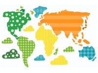 60X40CM MAPA ŚWIATA OBRAZ