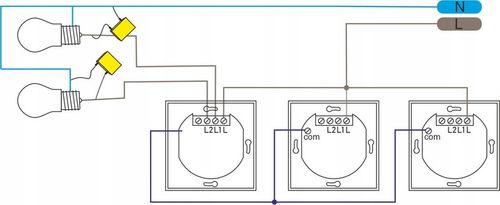 WŁĄCZNIK ŚWIATŁA SZKLANY DOTYKOWY POJEDYNCZY SCHODOWY KRZYŻOWY NA KABEL LED na Arena.pl