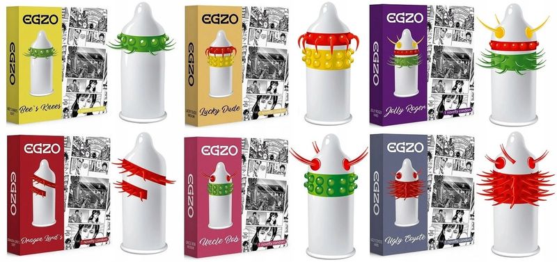 EGZO 6szt Stymulujące Kolce Wypustki 2X soft 4X medium zdjęcie 1