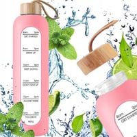 SPORTOWA BUTELKA NA WODĘ MOTYWACYJNA SIŁOWNIĘ BIDON SZCZELNY Z ETUI 1000ml