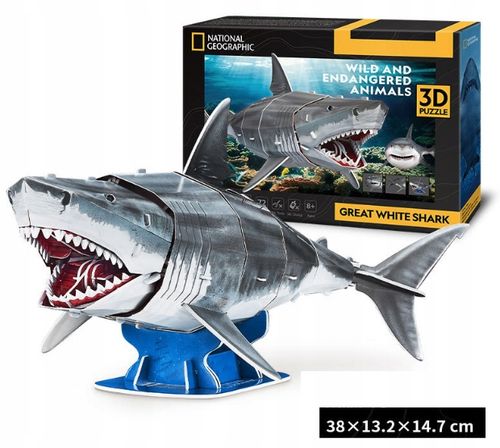 Cubic Fun Puzzle 3D National Geogra Żarłacz Biały na Arena.pl