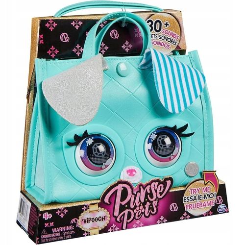 PURSE PETS INTERAKTYWNA TOREBKA Z DŹWIĘKIEM I RUCHOMYMI OCZAMI PIESEK na Arena.pl