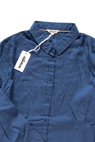 KOSZULA WRANGLER SOLID SHIRT BLUE INDIGO W5202LR41 S na Arena.pl