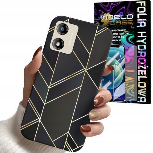 ETUI DO MOTOROLA MOTO E13 - MARMUREK GEOMETRYCZNE WZOR KOBIET + FOLIA na Arena.pl