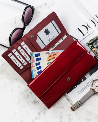 portfel damski skórzany h22-3-sh9-6130 red na Arena.pl