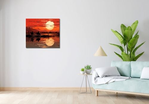 Obraz 70x60cm Zachód Słońca na Prerii na Arena.pl
