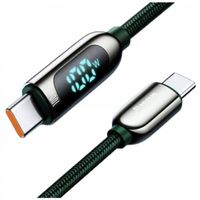 Kabel USB-C do USB-C Baseus Display, Power Delivery, 100W, 1m (zielony)