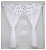 Firana nowoczesna LUCY kwiaty salon sypialnia lambrekin AŻUR glamur 300x150