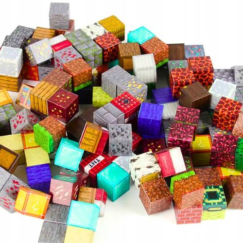 KLOCKI MAGNETYCZNE SZEŚCIANY ZESTAW 32 KLOCKÓW + 1 LUDZIK BLOKI 3D PIKSELE na Arena.pl