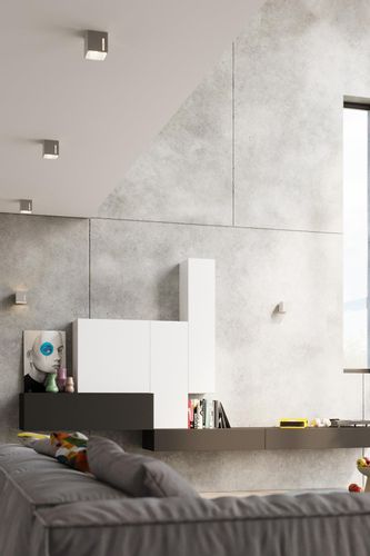 Kinkiet LAMPA ścienna SL.0396 kwadratowa OPRAWA metalowa kostka cube szara na Arena.pl