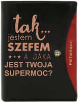 Portfel męski skórzany GRAWEROWANY prezent dla szefa twój napis