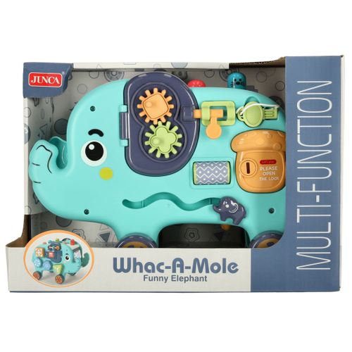 Słonik interaktywny montessori wbijak sorter klocki młotek 26cm na Arena.pl