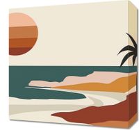 Obraz 40x40cm Wyspa przy Zachodzie