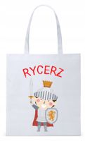 Dla Dzieci Syna Córki Torba Eco Biała Shopper Z Nadrukiem Ze Zdjęciem